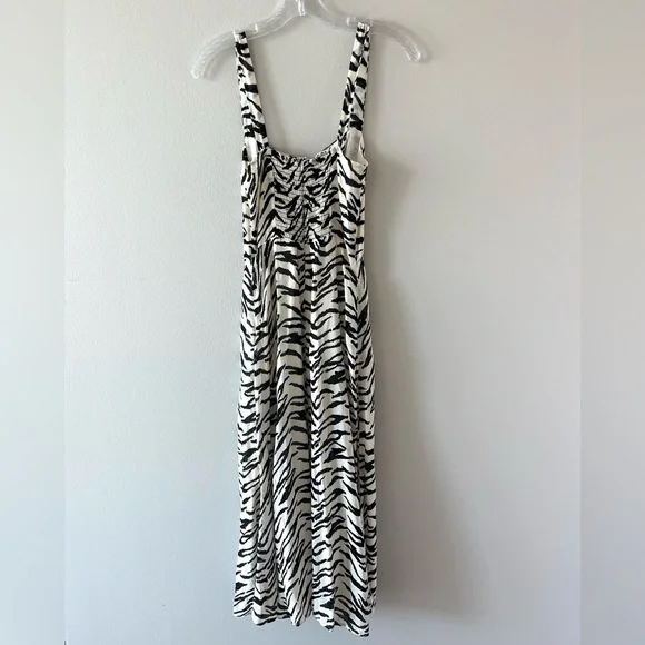 Reformation Nectarine Zebra Print Midi Dress - Picture 6 of 9